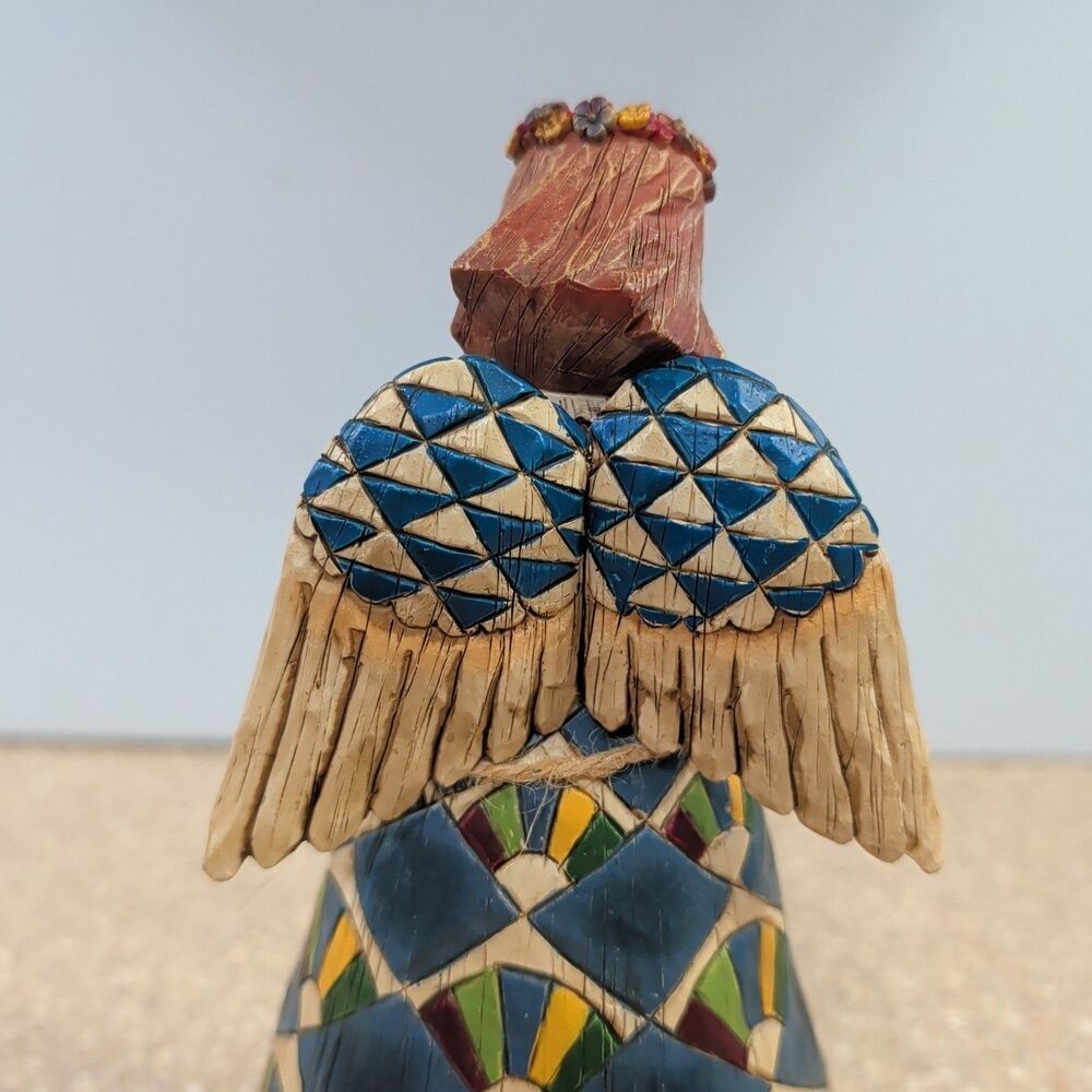 Vintage 2002 Jim Shore Heartwood Creek Angel Figurine #105170 Girl with Cat 8" - Picture 6 of 11